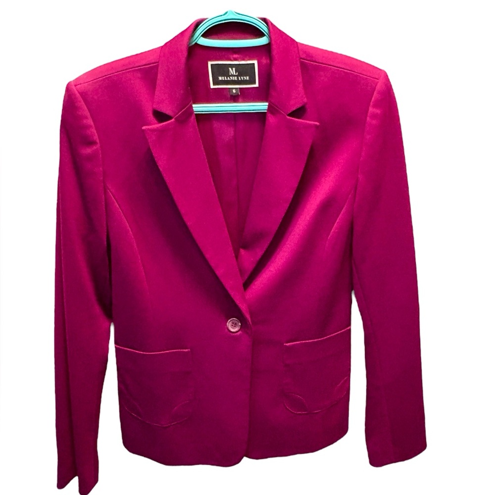Melanie Lyn Magenta Blazer Size 6 New Without Tags